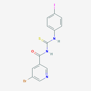 molecular formula C13H9BrIN3OS B328759 N-[(5-bromopyridin-3-yl)carbonyl]-N'-(4-iodophenyl)thiourea 