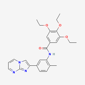 molecular formula C26H28N4O4 B3287591 3,4,5-triethoxy-N-(5-imidazo[1,2-a]pyrimidin-2-yl-2-methylphenyl)benzamide CAS No. 847387-82-0