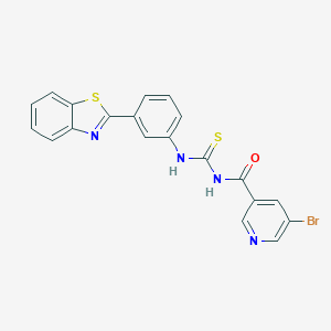 N-[3-(1,3-benzothiazol-2-yl)phenyl]-N'-[(5-bromopyridin-3-yl)carbonyl]thiourea