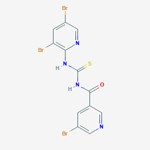 molecular formula C12H7Br3N4OS B328765 N-[(5-bromopyridin-3-yl)carbonyl]-N'-(3,5-dibromopyridin-2-yl)thiourea 