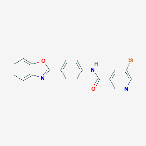 molecular formula C19H12BrN3O2 B328767 N-[4-(1,3-benzoxazol-2-yl)phenyl]-5-bromopyridine-3-carboxamide 