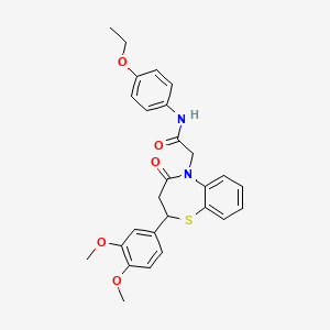 2-(2-(3,4-dimethoxyphenyl)-4-oxo-3,4-dihydrobenzo[b][1,4]thiazepin-5(2H)-yl)-N-(4-ethoxyphenyl)acetamide