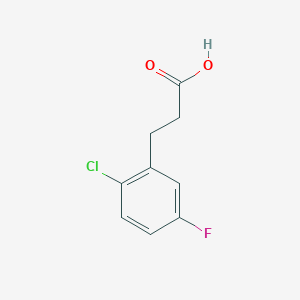 molecular formula C9H8ClFO2 B3287712 3-(2-Chloro-5-fluorophenyl)propanoic acid CAS No. 847492-00-6