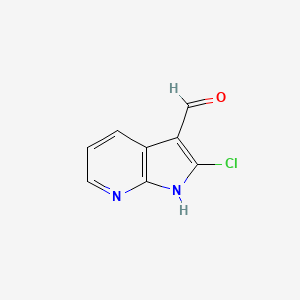 1H-Pyrrolo[2,3-b]pyridine-3-carboxaldehyde, 2-chloro-
