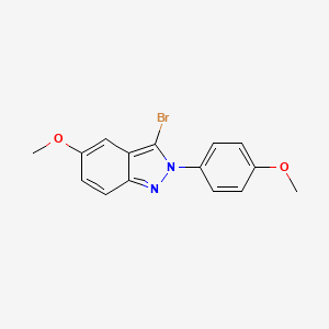 molecular formula C15H13BrN2O2 B3287825 3-溴-5-甲氧基-2-(4-甲氧基苯基)-2H-吲唑 CAS No. 848142-58-5