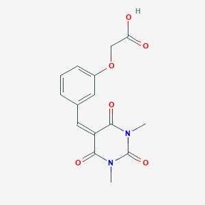{3-[(1,3-dimethyl-2,4,6-trioxotetrahydro-5(2H)-pyrimidinylidene)methyl]phenoxy}acetic acid