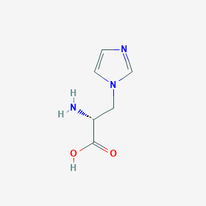 molecular formula C6H9N3O2 B3287857 (R)-2-Amino-3-(1H-imidazol-1-YL)propanoic acid CAS No. 848396-10-1
