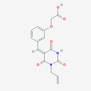 {3-[(1-allyl-2,4,6-trioxotetrahydro-5(2H)-pyrimidinylidene)methyl]phenoxy}acetic acid