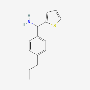 molecular formula C14H17NS B3287899 (4-Propylphenyl)(thiophen-2-yl)methanamine CAS No. 848658-74-2
