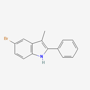 molecular formula C15H12BrN B3287917 5-溴-3-甲基-2-苯基-1H-吲哚 CAS No. 848749-72-4