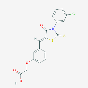 (3-{[3-(3-Chlorophenyl)-4-oxo-2-thioxo-1,3-thiazolidin-5-ylidene]methyl}phenoxy)acetic acid