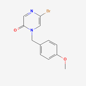 molecular formula C12H11BrN2O2 B3287954 2(1H)-Pyrazinone, 5-bromo-1-[(4-methoxyphenyl)methyl]- CAS No. 849200-64-2