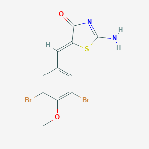 molecular formula C11H8Br2N2O2S B328796 5-(3,5-Dibromo-4-methoxybenzylidene)-2-imino-1,3-thiazolidin-4-one 