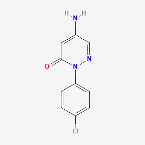 molecular formula C10H8ClN3O B3287992 5-Amino-2-(4-chlorophenyl)pyridazin-3(2H)-one CAS No. 84956-67-2