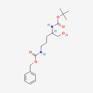 molecular formula C18H28N2O5 B3288012 Benzyl tert-butyl (5-hydroxypentane-1,4-diyl)dicarbamate CAS No. 849815-16-3