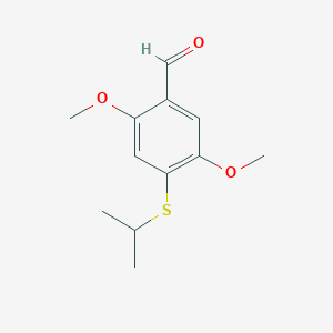 molecular formula C12H16O3S B3288016 2,5-Dimethoxy-4-[(1-methylethyl)thio]-benzaldehyde CAS No. 849919-65-9