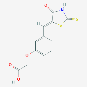 {3-[(4-Oxo-2-thioxo-1,3-thiazolidin-5-ylidene)methyl]phenoxy}acetic acid