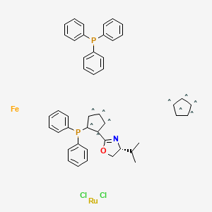 (R)-2-[(Rp)-2-(diphenylphosphino)ferrocenyl]-4-isopropyl-2-oxazoline triphenylphosphine ruthenium(II)chloride complex