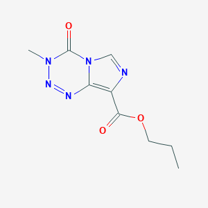 molecular formula C9H11N5O3 B3288036 3-甲基-4-氧代-3,4-二氢咪唑并[5,1-d][1,2,3,5]四嗪-8-甲酸丙酯 CAS No. 849939-96-4