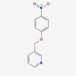 molecular formula C12H10N2O3 B3288038 3-[(4-Nitrophenoxy)methyl]pyridine CAS No. 85002-83-1