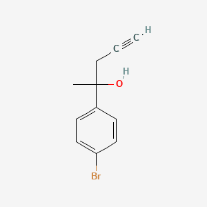 molecular formula C11H11BrO B3288053 2-(4-Bromophenyl)-4-pentyn-2-ol CAS No. 85014-12-6