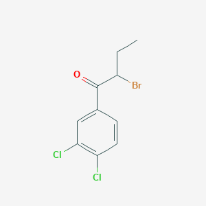 molecular formula C10H9BrCl2O B3288076 2-溴-1-(3,4-二氯苯基)丁烷-1-酮 CAS No. 850352-47-5