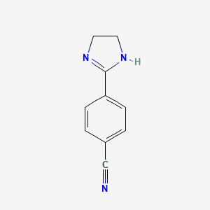 molecular formula C10H9N3 B3288120 4-(4,5-dihydro-1H-imidazol-2-yl)benzonitrile CAS No. 850786-33-3