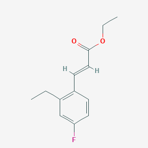 molecular formula C13H15FO2 B3288135 3-(2-Ethyl-4-fluorophenyl)acrylic acid ethyl ester CAS No. 850793-49-6