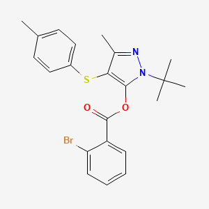 1-(tert-butyl)-3-methyl-4-(p-tolylthio)-1H-pyrazol-5-yl 2-bromobenzoate