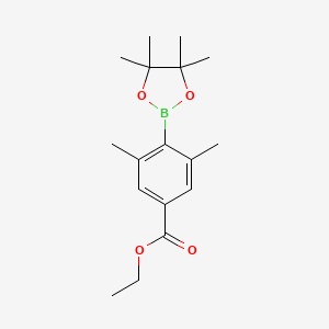 molecular formula C17H25BO4 B3288252 Ethyl 3,5-dimethyl-4-(4,4,5,5-tetramethyl-1,3,2-dioxaborolan-2-yl)benzoate CAS No. 851334-96-8