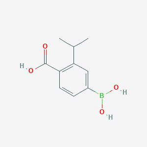 molecular formula C10H13BO4 B3288258 Benzoic acid, 4-borono-2-(1-methylethyl)- CAS No. 851335-14-3