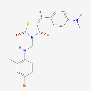 molecular formula C20H20BrN3O2S B328826 3-[(4-Bromo-2-methylanilino)methyl]-5-[4-(dimethylamino)benzylidene]-1,3-thiazolidine-2,4-dione 