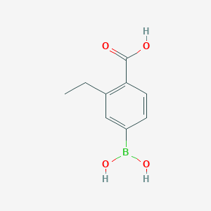 molecular formula C9H11BO4 B3288261 4-Borono-2-ethylbenzoic acid CAS No. 851335-16-5