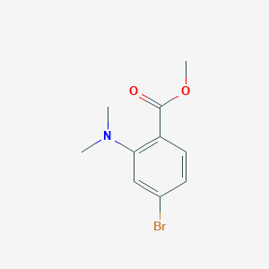 molecular formula C10H12BrNO2 B3288263 Benzoic acid, 4-bromo-2-(dimethylamino)-, methyl ester CAS No. 851335-25-6