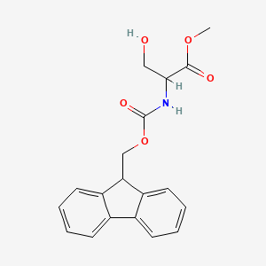 molecular formula C19H19NO5 B3288298 methyl 2-{[(9H-fluoren-9-ylmethoxy)carbonyl]amino}-3-hydroxypropanoate CAS No. 851678-66-5