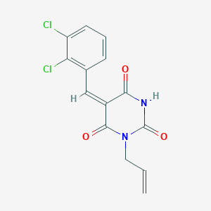 molecular formula C14H10Cl2N2O3 B328831 1-allyl-5-(2,3-dichlorobenzylidene)-2,4,6(1H,3H,5H)-pyrimidinetrione 