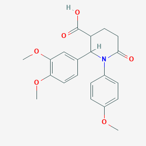 2-(3,4-Dimethoxyphenyl)-1-(4-methoxyphenyl)-6-oxopiperidine-3-carboxylic acid