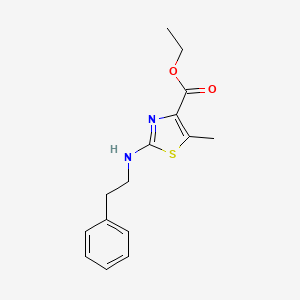 molecular formula C15H18N2O2S B3288317 Ethyl 5-methyl-2-[(2-phenylethyl)amino]-1,3-thiazole-4-carboxylate CAS No. 851721-94-3