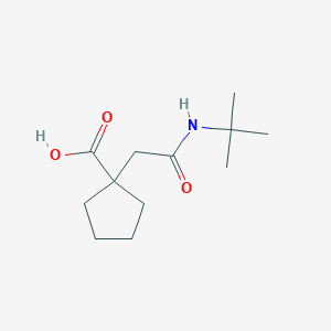 molecular formula C12H21NO3 B3288318 1-[(叔丁基氨基羰基)甲基]环戊烷-1-羧酸 CAS No. 851722-09-3