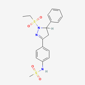 N-[4-(2-ethylsulfonyl-3-phenyl-3,4-dihydropyrazol-5-yl)phenyl]methanesulfonamide