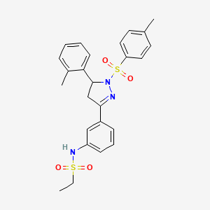N-(3-(5-(o-tolyl)-1-tosyl-4,5-dihydro-1H-pyrazol-3-yl)phenyl)ethanesulfonamide