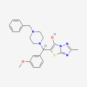 5-((4-Benzylpiperazin-1-yl)(3-methoxyphenyl)methyl)-2-methylthiazolo[3,2-b][1,2,4]triazol-6-ol