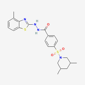4-((3,5-dimethylpiperidin-1-yl)sulfonyl)-N'-(4-methylbenzo[d]thiazol-2-yl)benzohydrazide