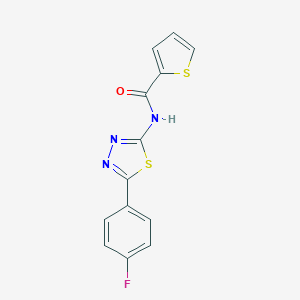 molecular formula C13H8FN3OS2 B328839 N-[5-(4-fluorophenyl)-1,3,4-thiadiazol-2-yl]-2-thiophenecarboxamide 