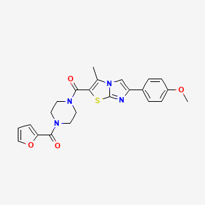 (4-(Furan-2-carbonyl)piperazin-1-yl)(6-(4-methoxyphenyl)-3-methylimidazo[2,1-b]thiazol-2-yl)methanone