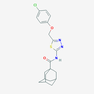 molecular formula C20H22ClN3O2S B328844 N-{5-[(4-chlorophenoxy)methyl]-1,3,4-thiadiazol-2-yl}-1-adamantanecarboxamide 