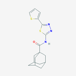 molecular formula C17H19N3OS2 B328845 N-[5-(2-thienyl)-1,3,4-thiadiazol-2-yl]-1-adamantanecarboxamide 
