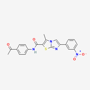 N-(4-acetylphenyl)-3-methyl-6-(3-nitrophenyl)imidazo[2,1-b][1,3]thiazole-2-carboxamide