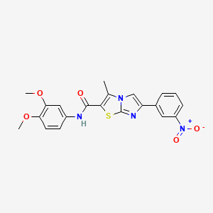 N-(3,4-dimethoxyphenyl)-3-methyl-6-(3-nitrophenyl)imidazo[2,1-b][1,3]thiazole-2-carboxamide