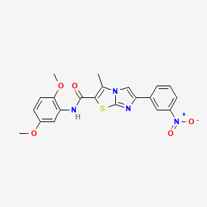 N-(2,5-dimethoxyphenyl)-3-methyl-6-(3-nitrophenyl)imidazo[2,1-b][1,3]thiazole-2-carboxamide